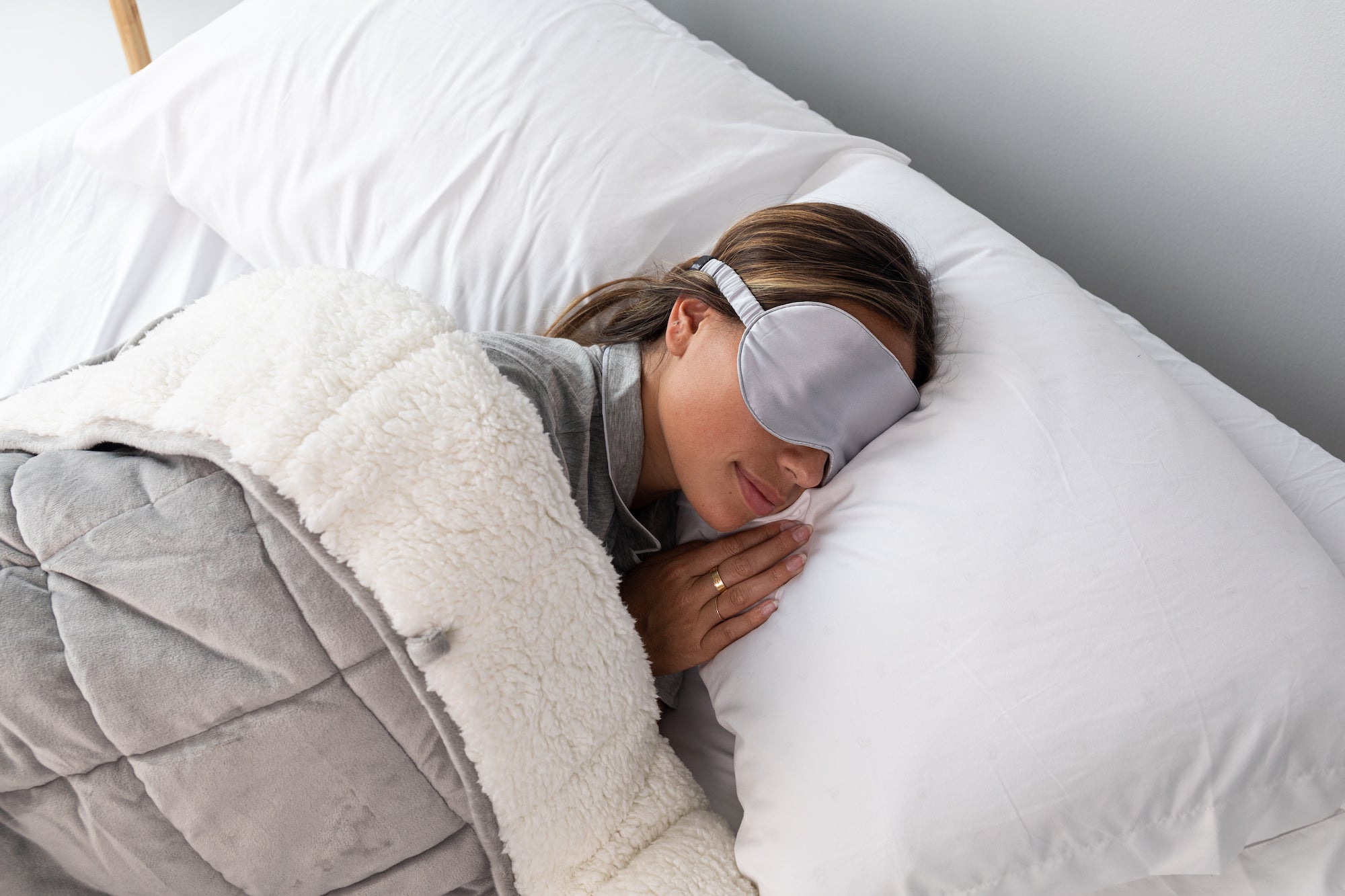 woman sleeping with eye mask