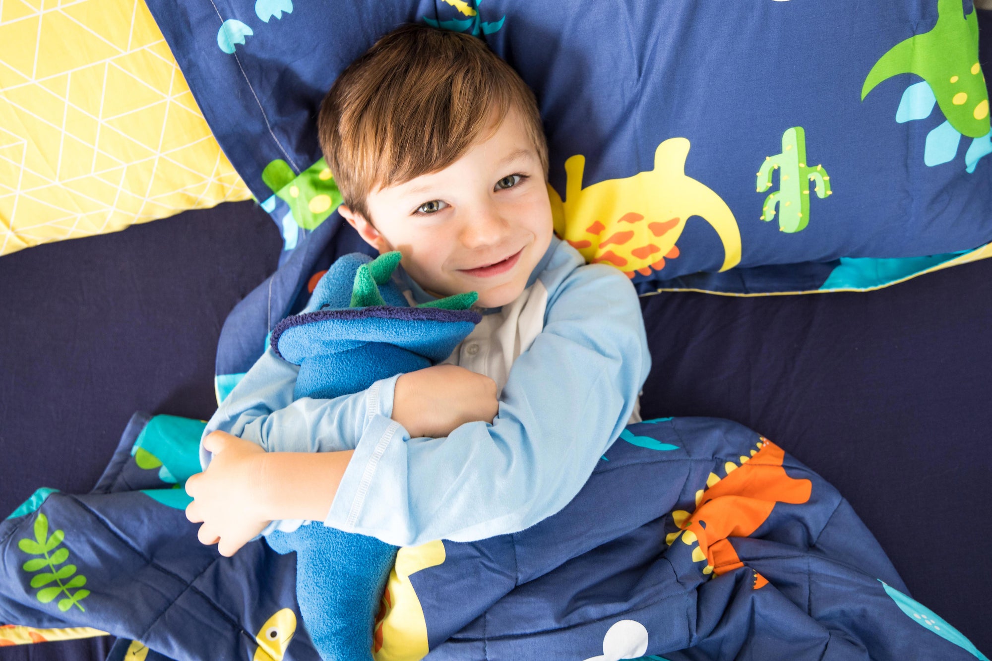 weighted blanket with autistic child