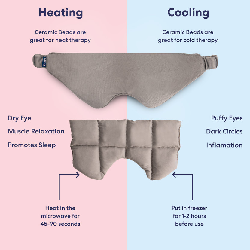 Hot/Cool Minky Fleece Weighted Eye Mask Luna