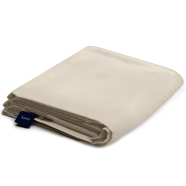 beige Luna Luxe Bamboo Weighted Blanket Cover