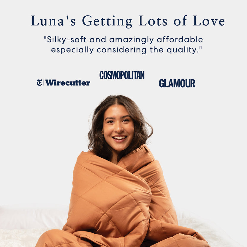 Cooling Bamboo Weighted Blanket Machine Washable Luna Luna