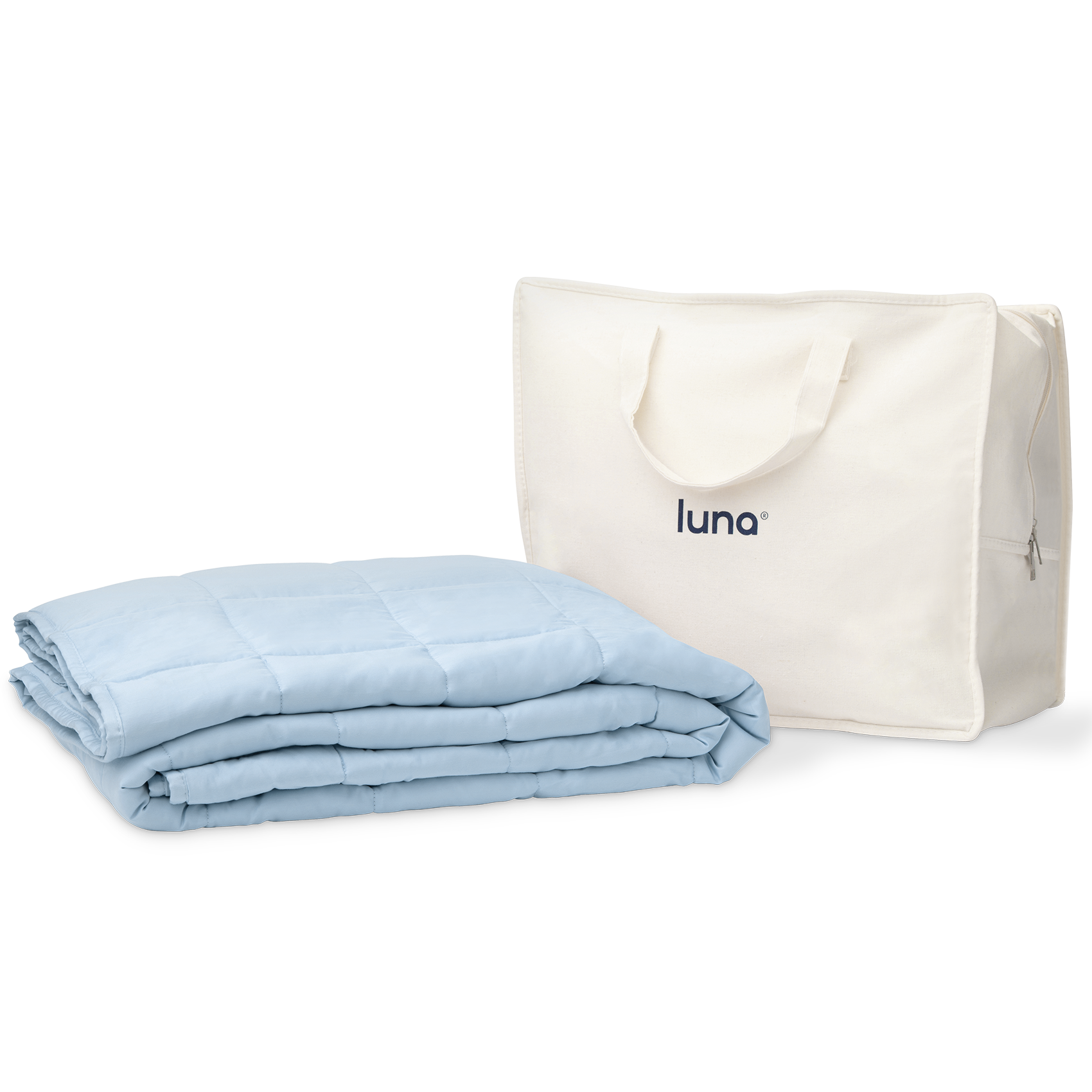 Cotton Weighted Blanket Machine Washable Luna 15lbs Queen / Light