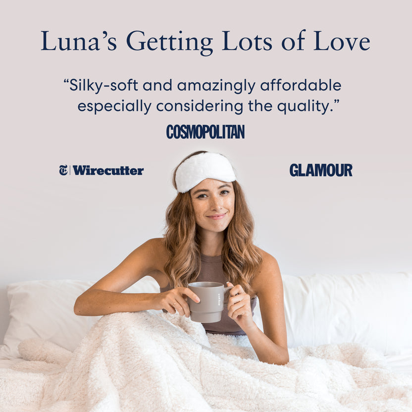 Sherpa Fleece Weighted Blanket Cozy, Fluffy & Fuzzy Blanket Luna